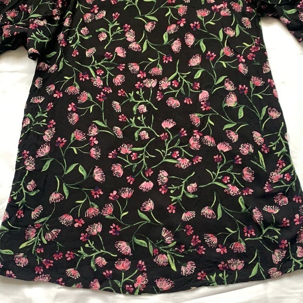🍀ZARA Floral Cut Out Shoulder Dress🍀 - Picture 10 of 11